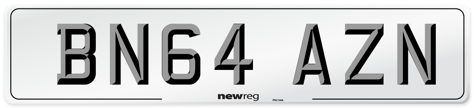BN64 AZN Number Plate from New Reg